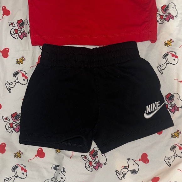 Nike Kids Red Tee and Black Shorts Set - Picture 3 of 6